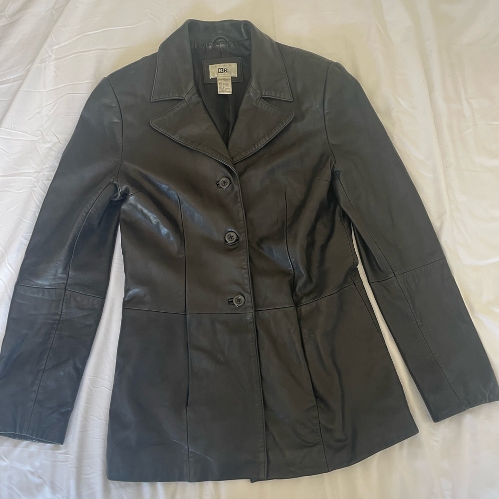 Nordstrom’s BP black, leather jacket. Size Medium.